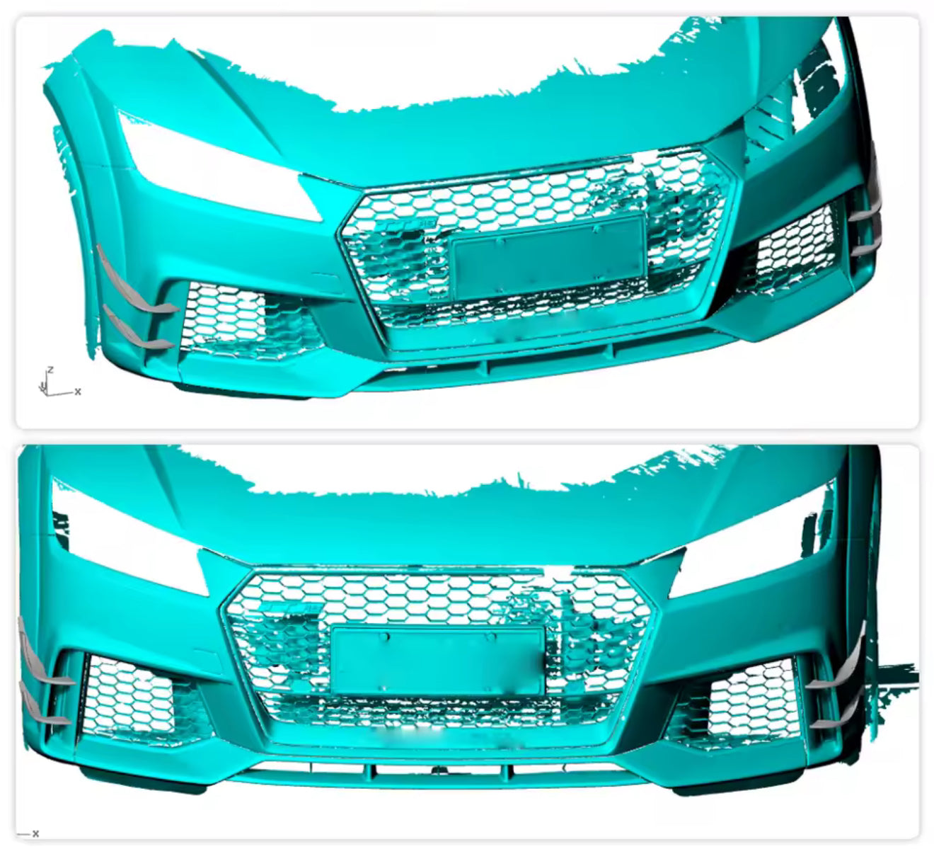 Carbon Fibre Front Canards for Audi 8S TTRS MK3 15-18