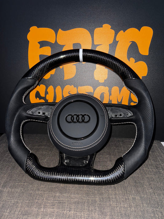 A3 S3 RS3 8V PFL CARBON FIBRE STEERING WHEEL