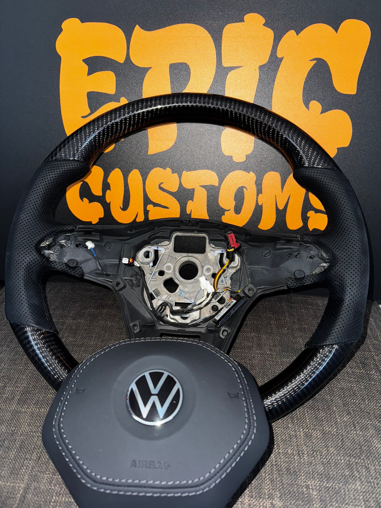 Golf R GTI MK8 Genuine Carbon Fibre Steering Wheel