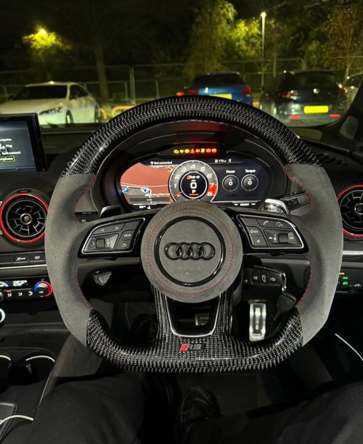A3 S3 RS3 8V FL CARBON FIBRE STEERING WHEEL
