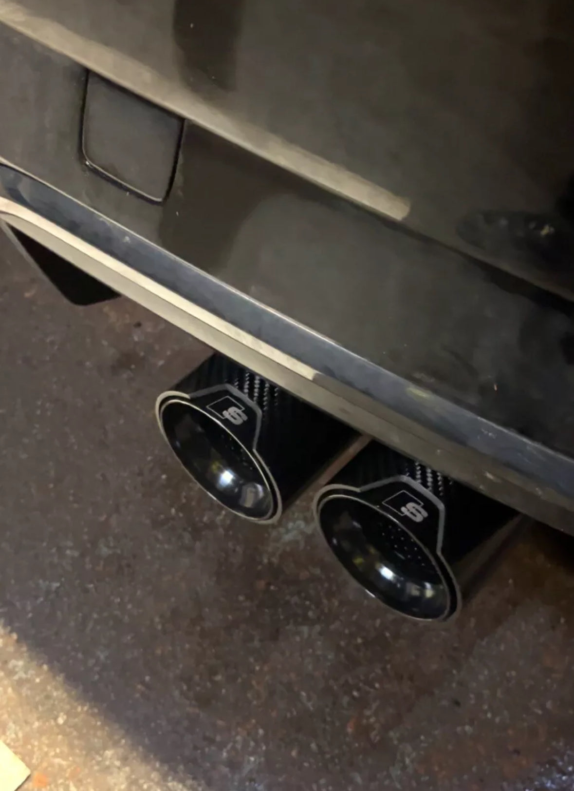 3.6" Carbon Exhaust Tips for Audi S3 8V