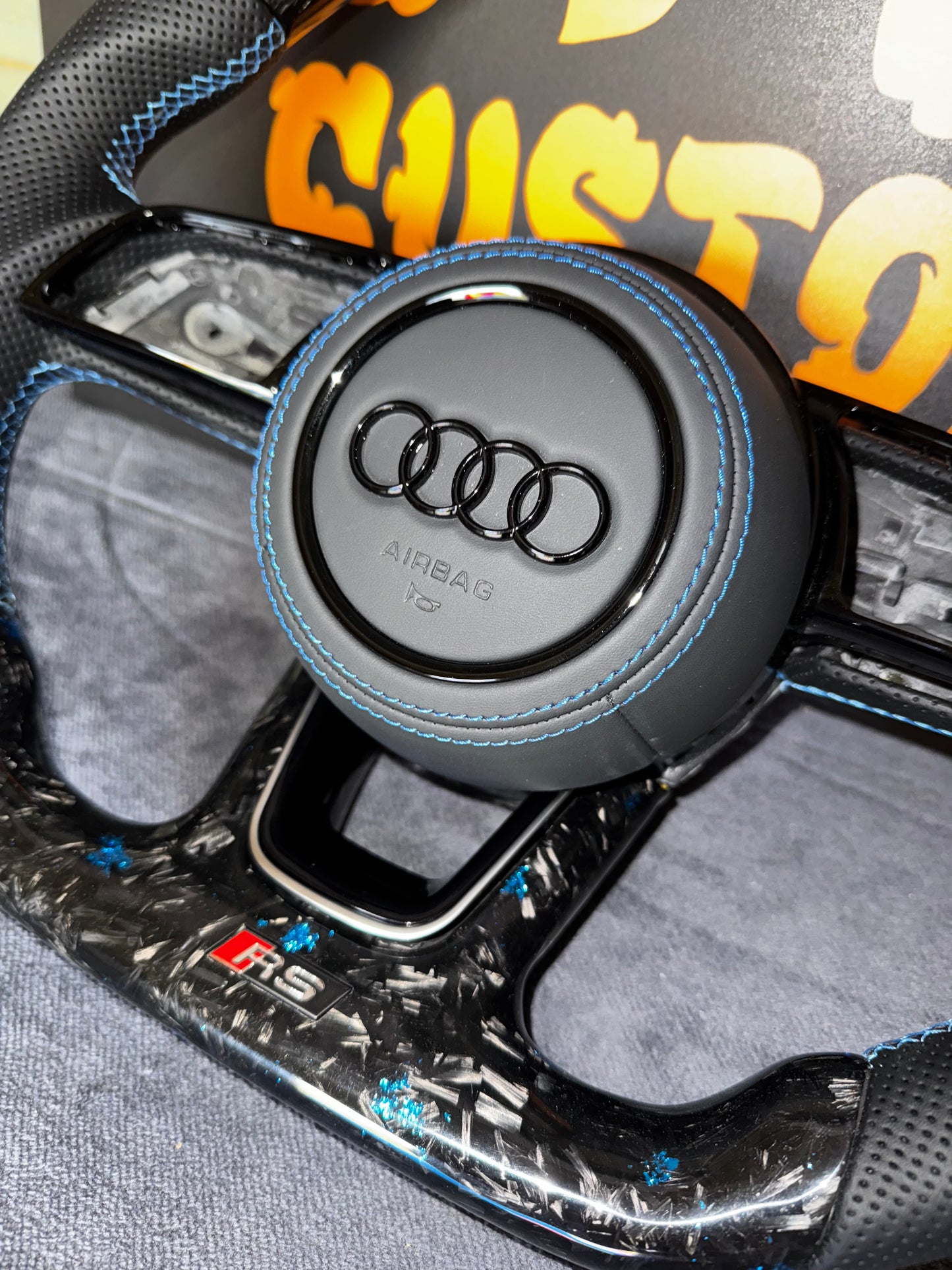 Audi RS Forged Carbon Fibre Steering Wheel Urus Paddles