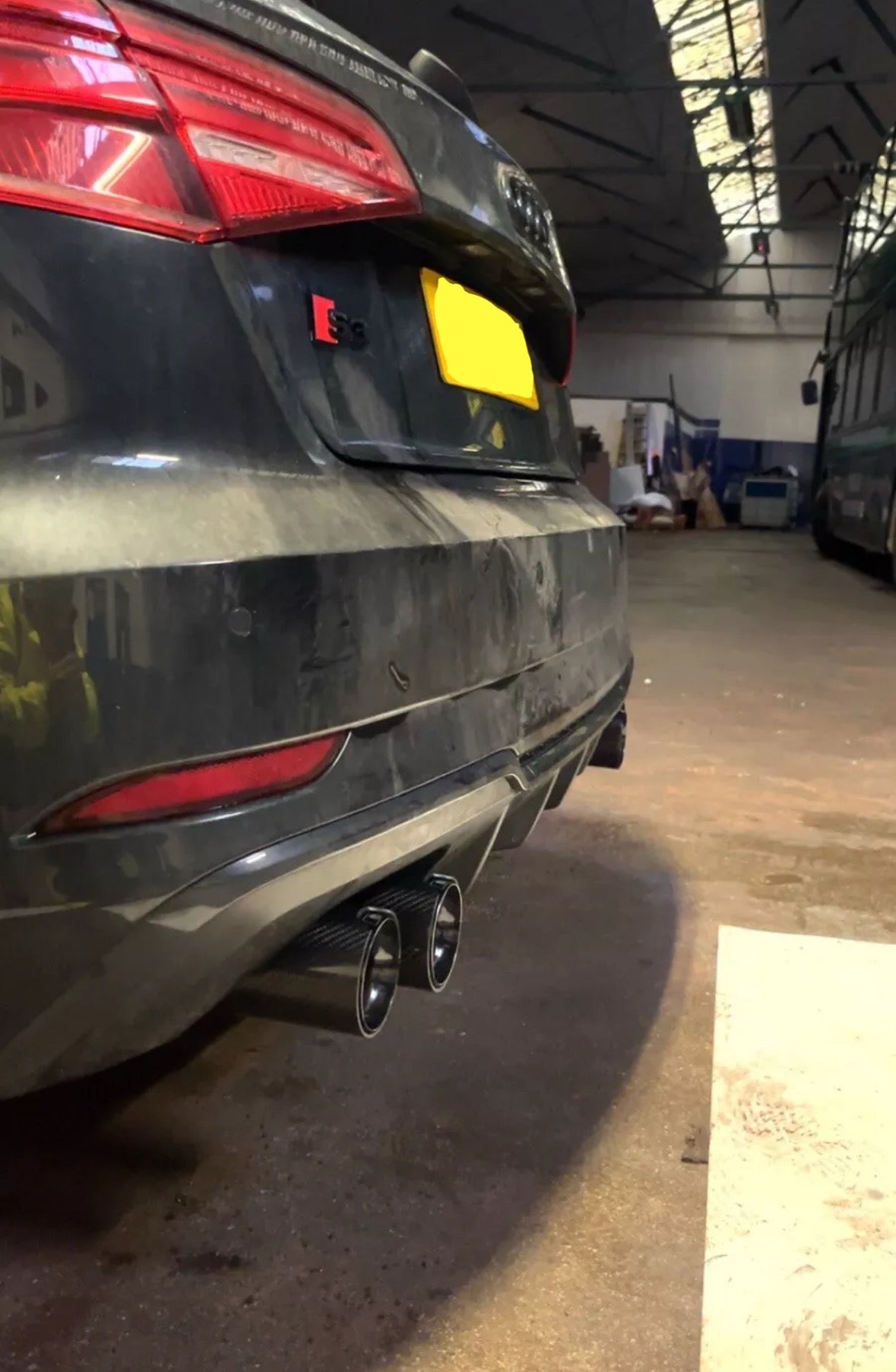 3.6" Carbon Exhaust Tips for Audi S3 8V