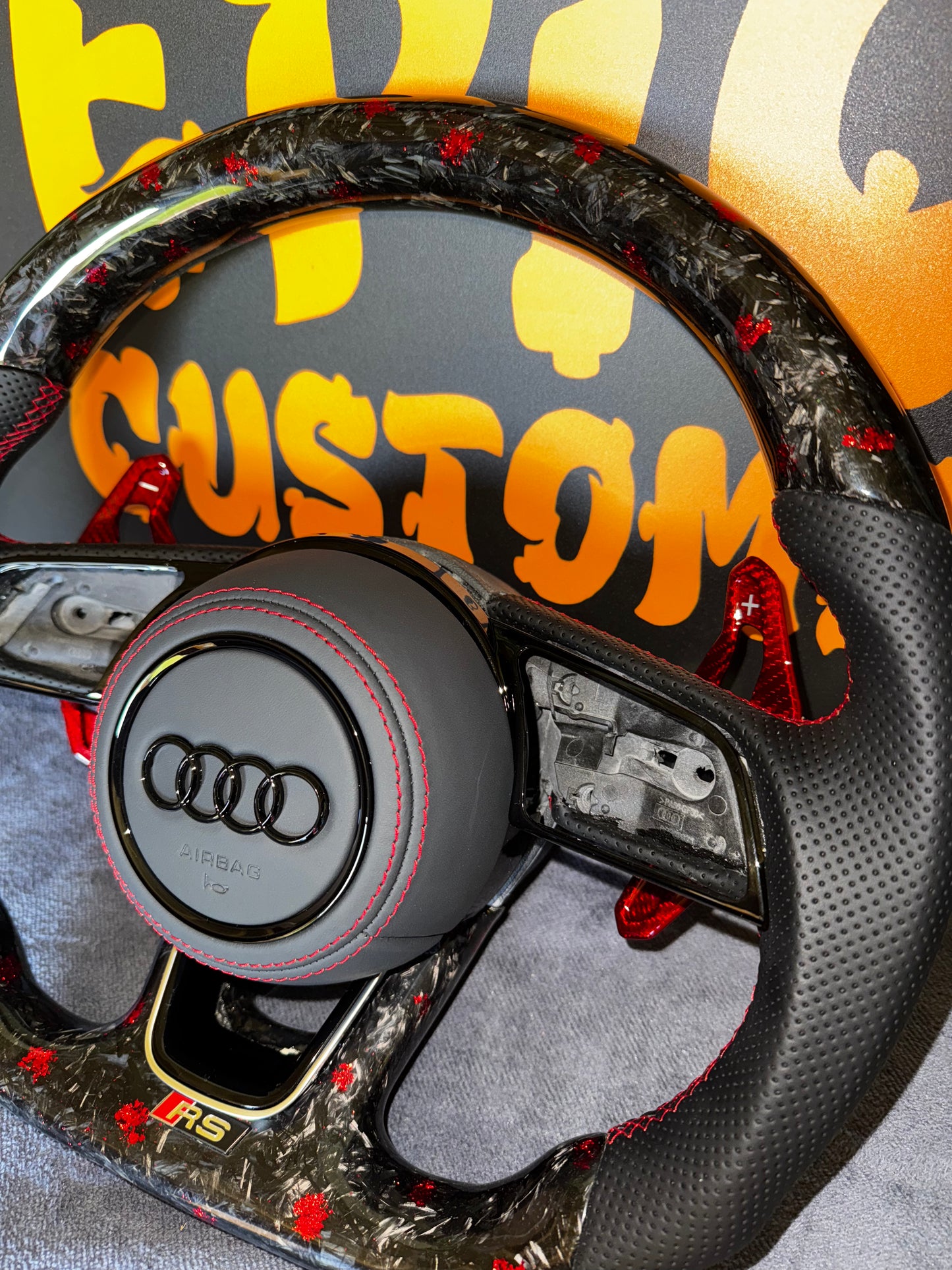 Audi RS Forged Carbon Fibre Steering Wheel Urus Paddles