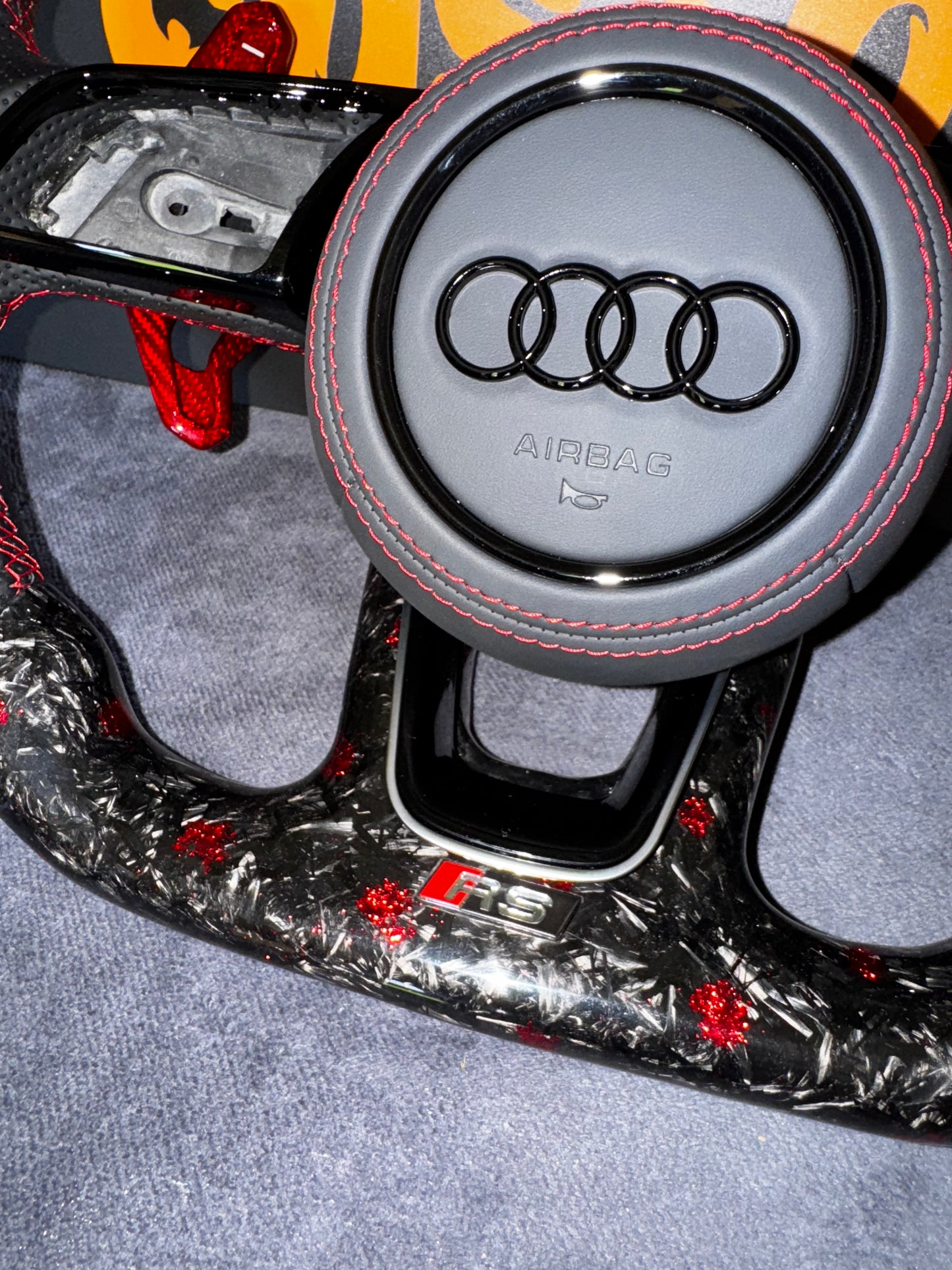 Audi RS Forged Carbon Fibre Steering Wheel Urus Paddles