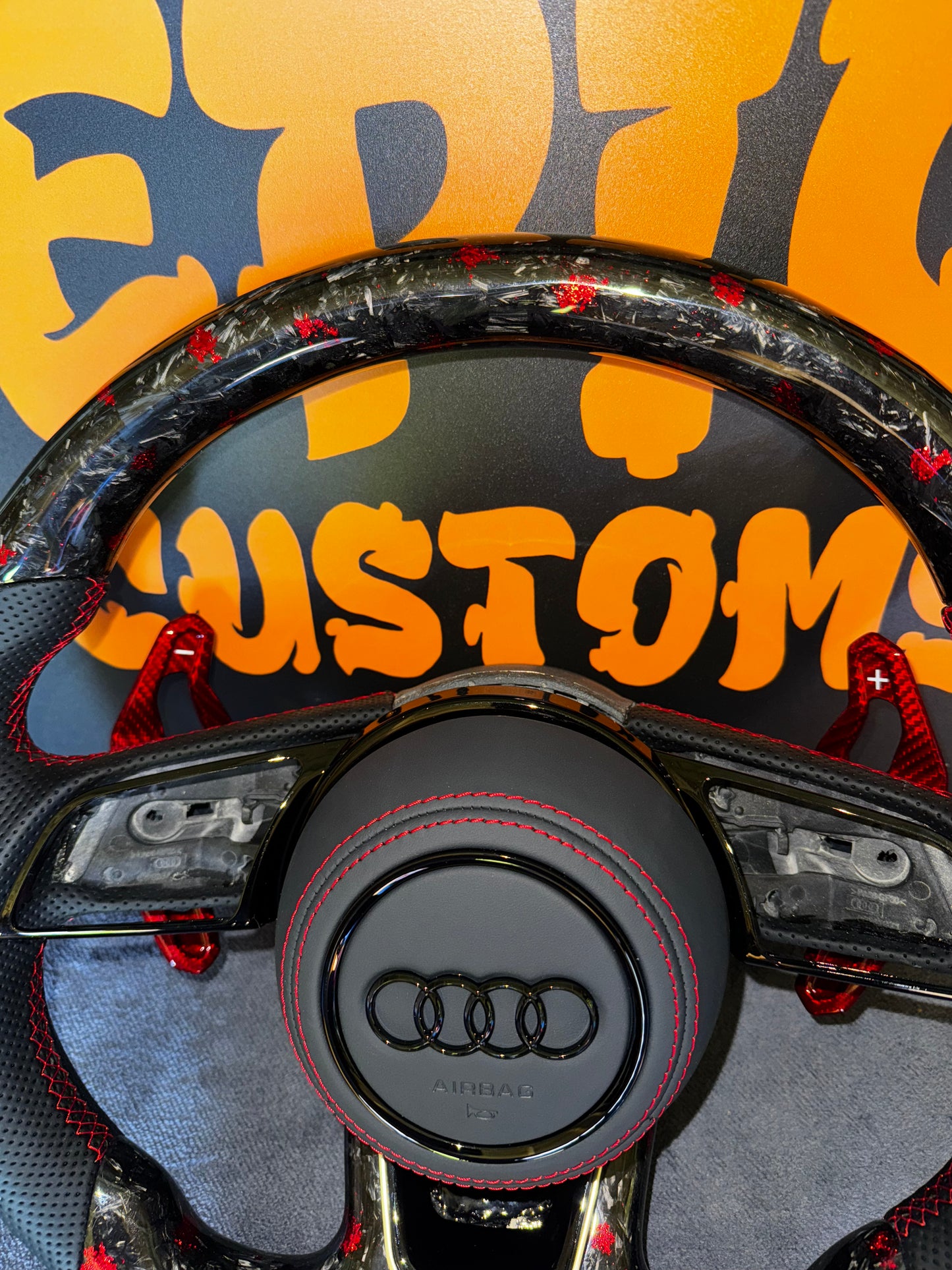 Audi RS Forged Carbon Fibre Steering Wheel Urus Paddles