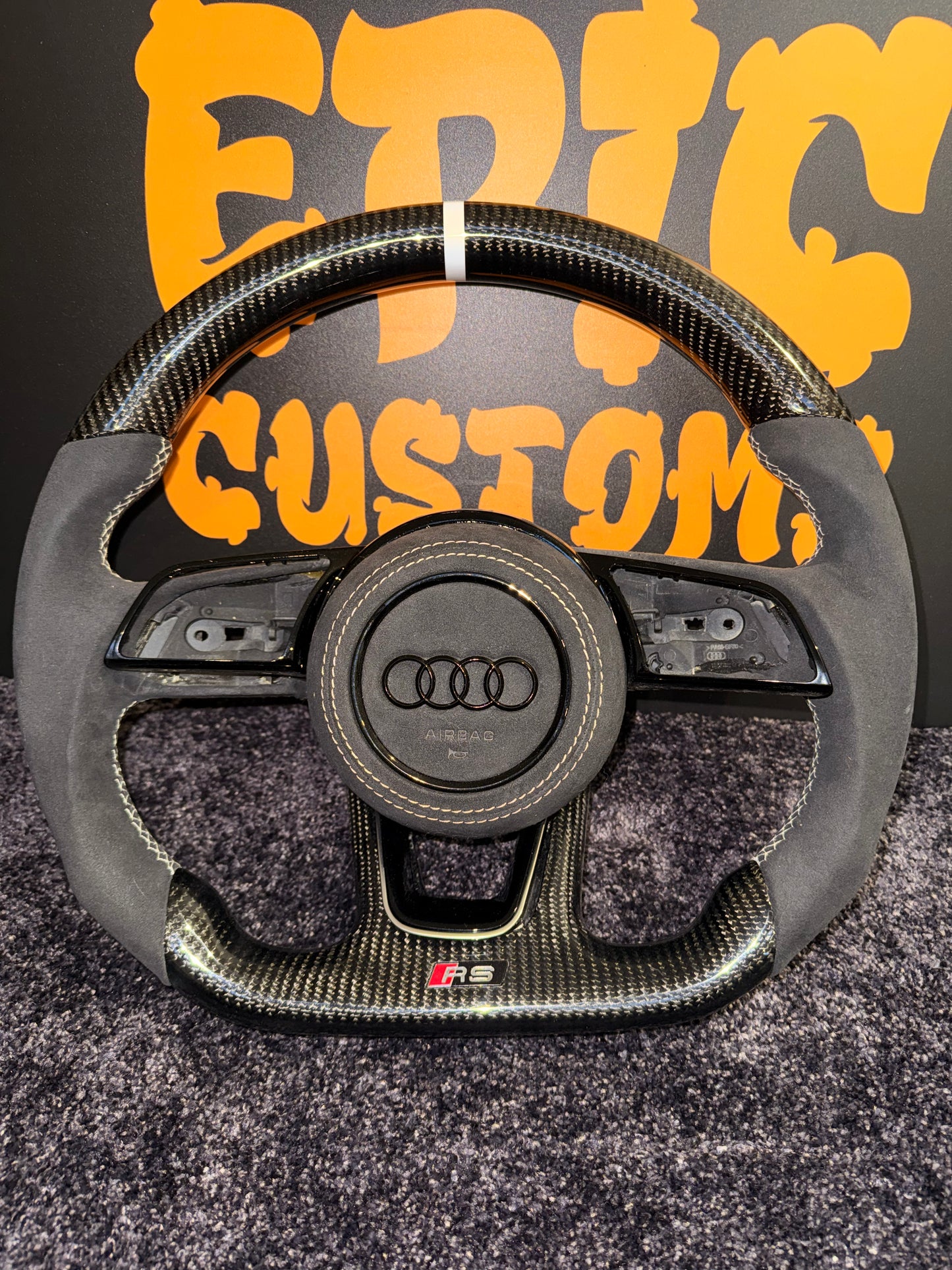 A3 S3 RS3 8V FL CARBON FIBRE STEERING WHEEL