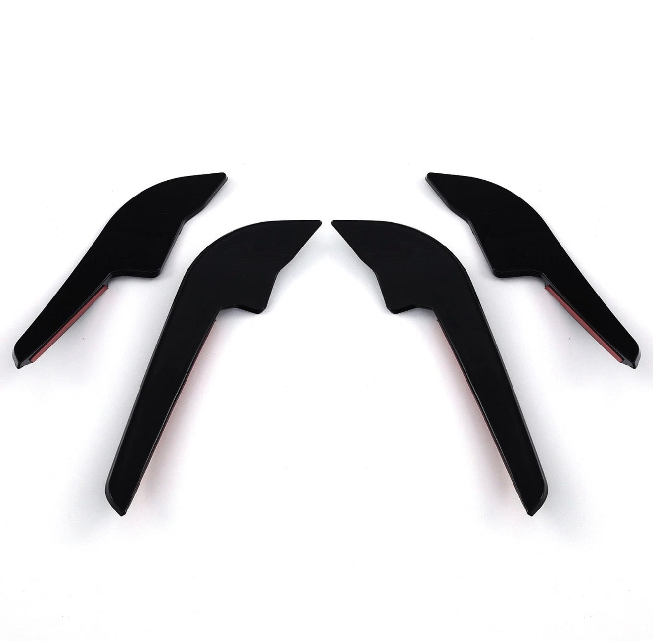GLOSS BLACK FRONT BUMPER CANARDS SPATS FOR AUDI RS3 8Y PRE-FACELIFT 2020-2024