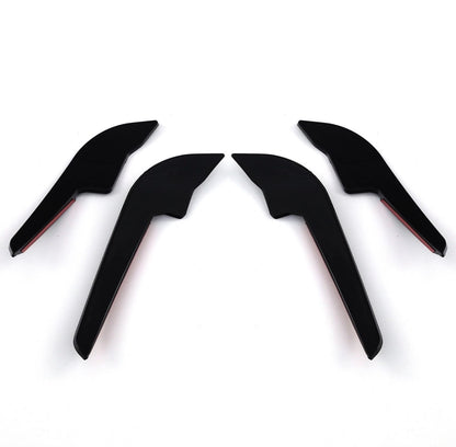 GLOSS BLACK FRONT BUMPER CANARDS SPATS FOR AUDI RS3 8Y PRE-FACELIFT 2020-2024