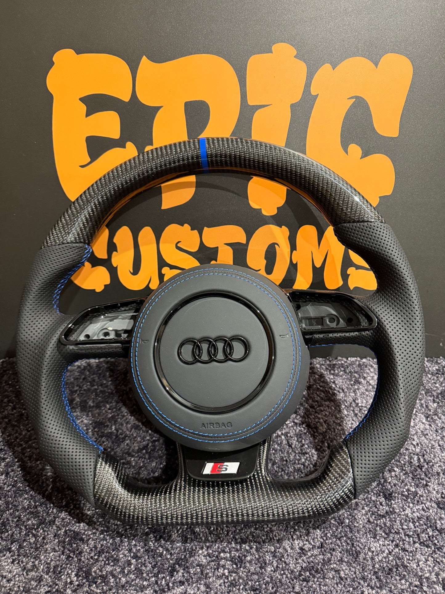 AUDI A6 S6 RS6 C7 & C7.5 CARBON FIBRE STEERING WHEEL