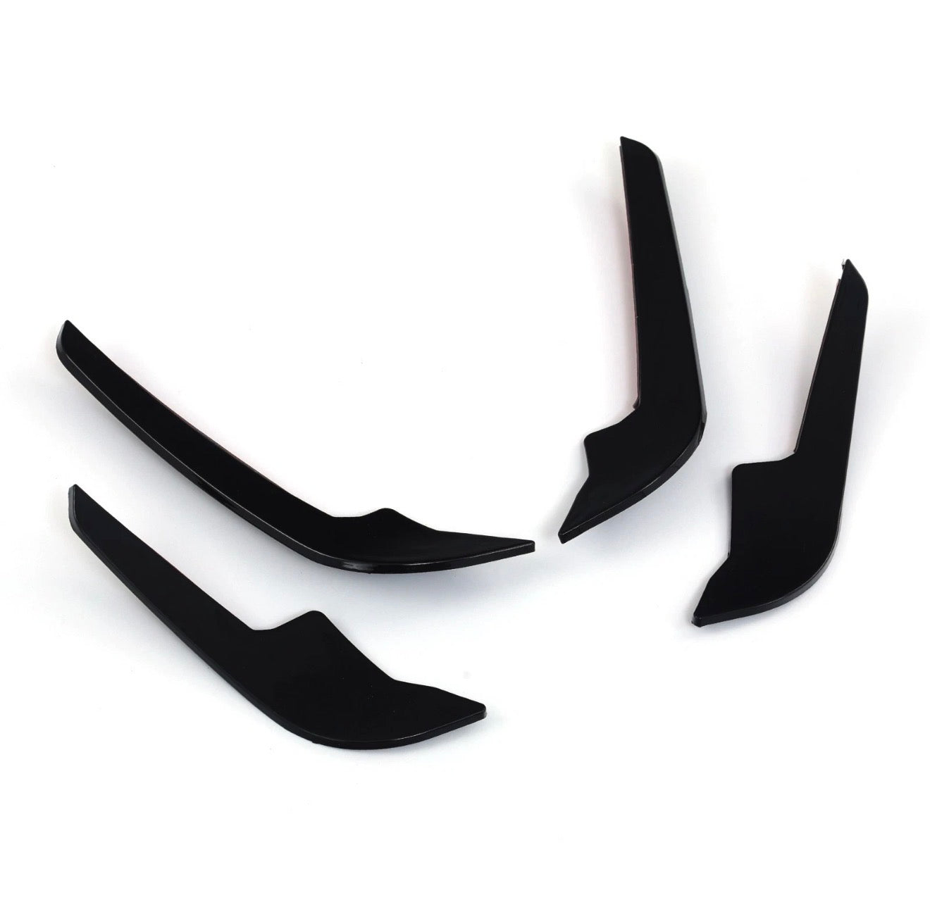 GLOSS BLACK FRONT BUMPER CANARDS SPATS FOR AUDI RS3 8Y PRE-FACELIFT 2020-2024