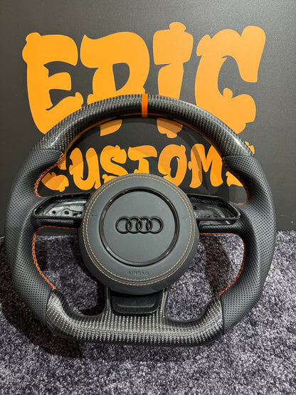 AUDI A6 S6 RS6 C7 & C7.5 CARBON FIBRE STEERING WHEEL