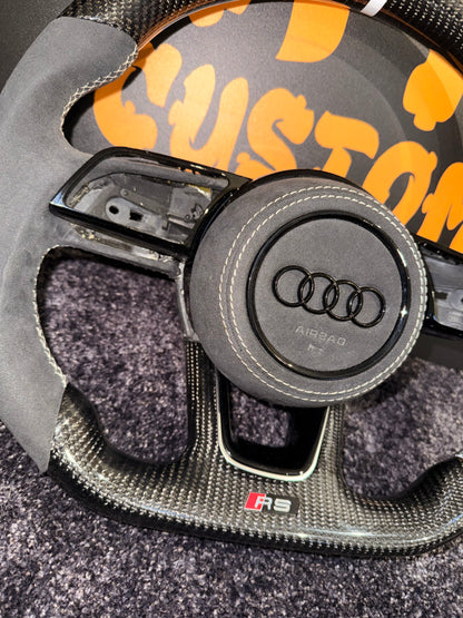 A3 S3 RS3 8V FL CARBON FIBRE STEERING WHEEL