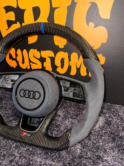 A3 S3 RS3 8V FL CARBON FIBRE STEERING WHEEL