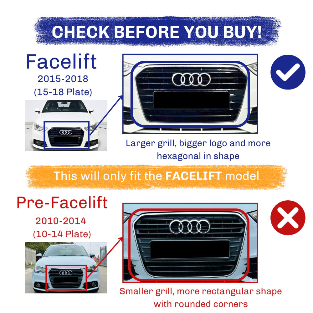 AUDI A1 S1 FACELIFT HONEYCOMB GRILL