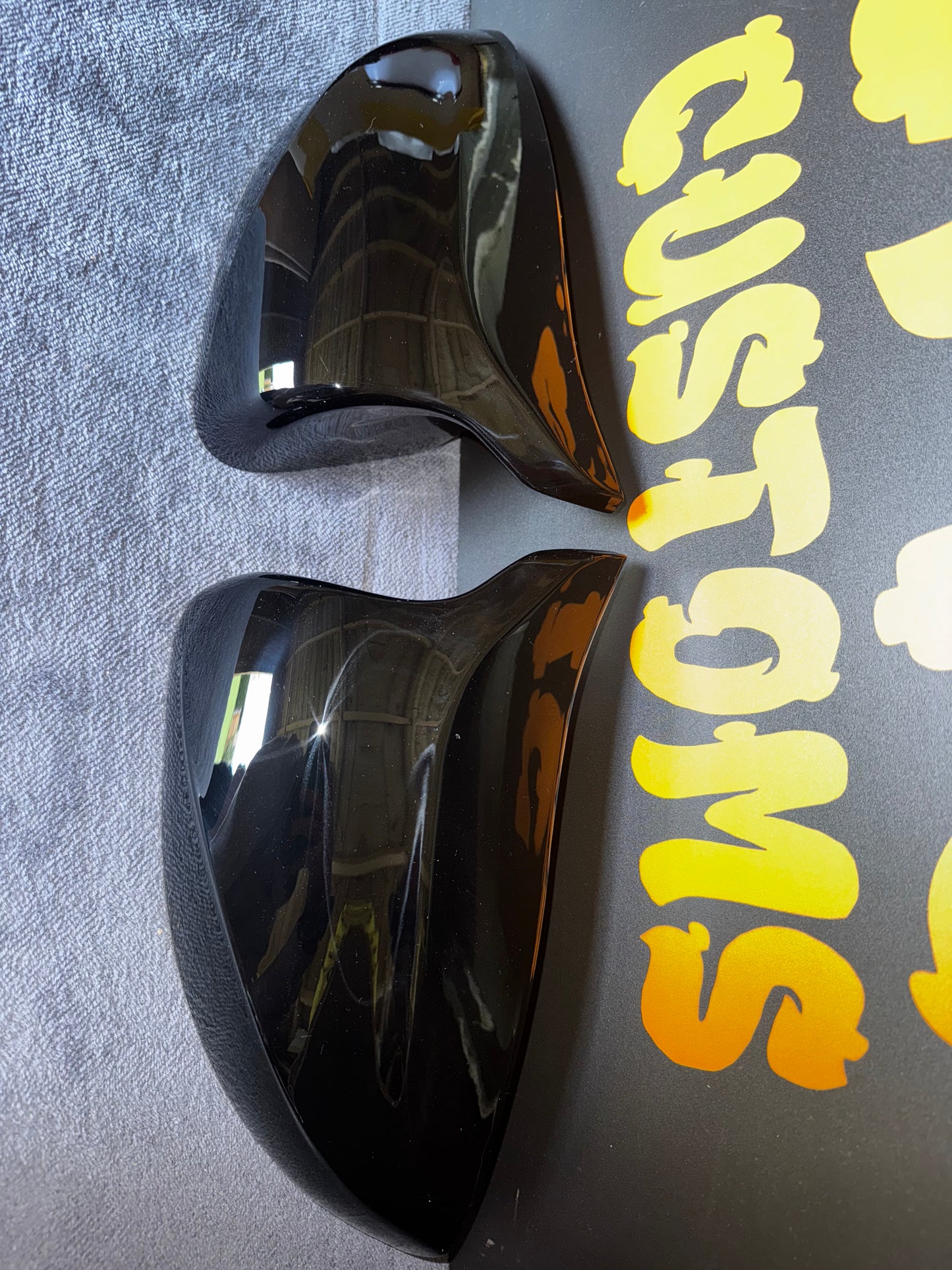 Wing Mirror Covers for Audi A3 S3 RS3 8V 8VS Gloss Black Mirror Caps Replacement “M Style”