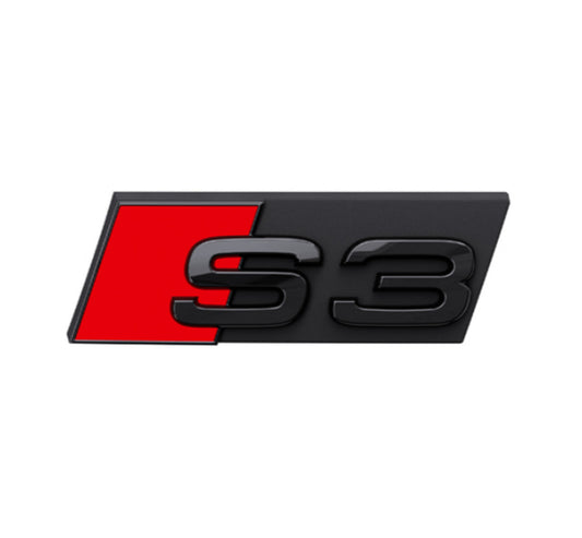 Audi S3 8P 8V Honeycomb Grill Badge - Black