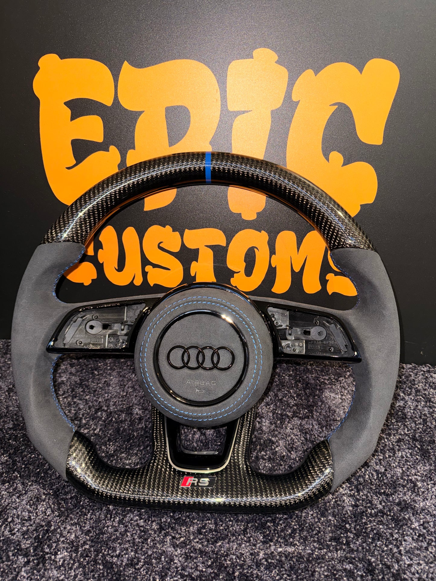 A3 S3 RS3 8V FL CARBON FIBRE STEERING WHEEL