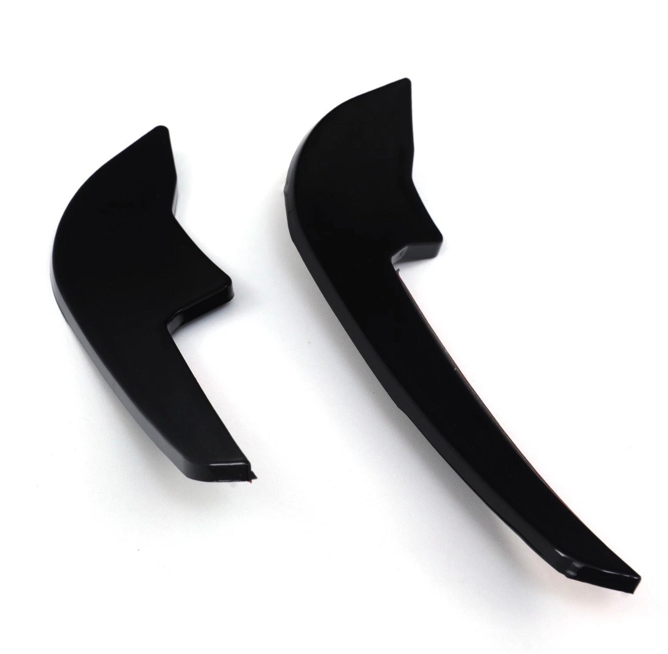 GLOSS BLACK FRONT BUMPER CANARDS SPATS FOR AUDI RS3 8Y PRE-FACELIFT 2020-2024
