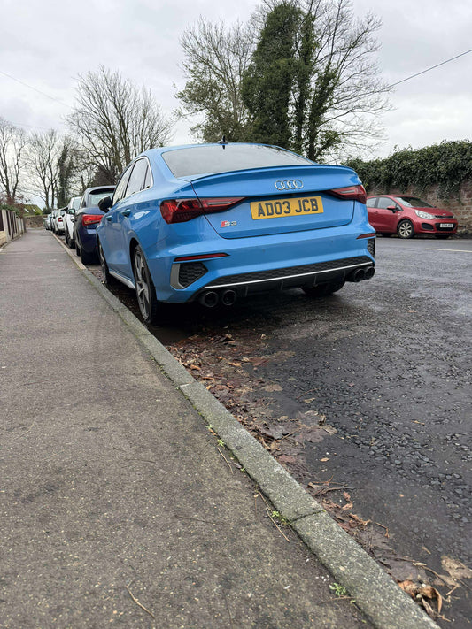 AUDI S3 8Y 3.8″ SLIP ON EXHAUST TIPS BLACK CHROME