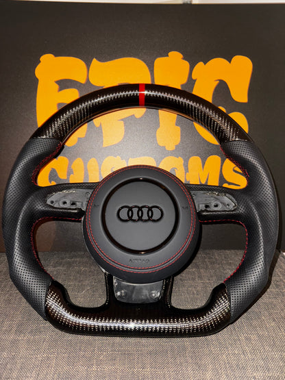 A3 S3 RS3 8V PFL CARBON FIBRE STEERING WHEEL