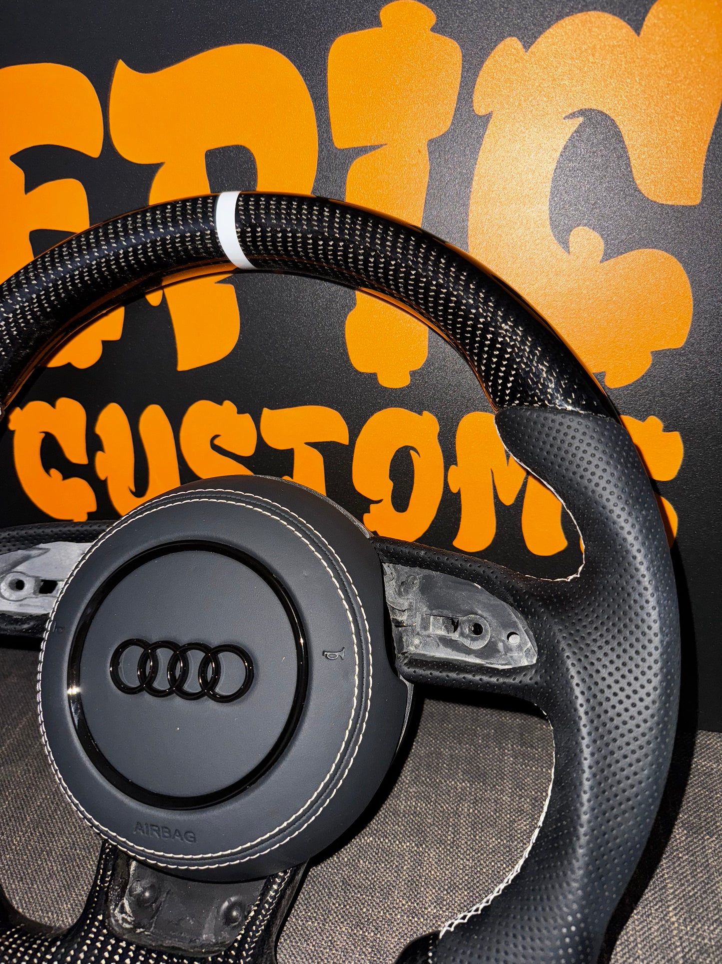 A3 S3 RS3 8V PFL CARBON FIBRE STEERING WHEEL