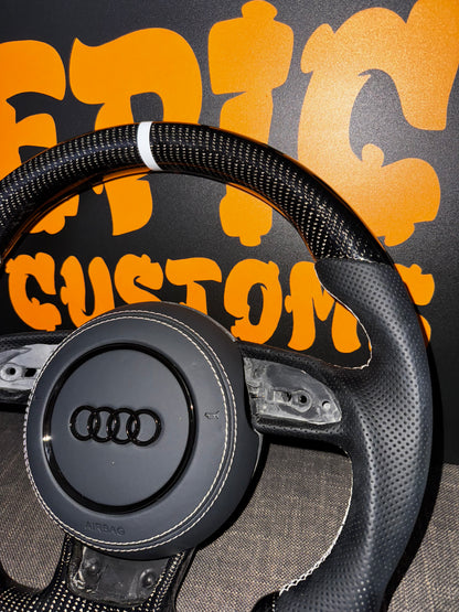 A3 S3 RS3 8V PFL CARBON FIBRE STEERING WHEEL
