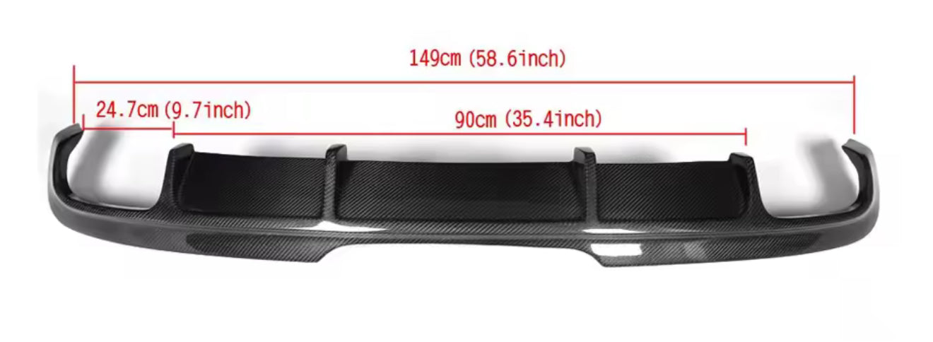 Carbon Fiber Bumper Diffuser Audi TTS MK2 Bumper 2008 - 2014