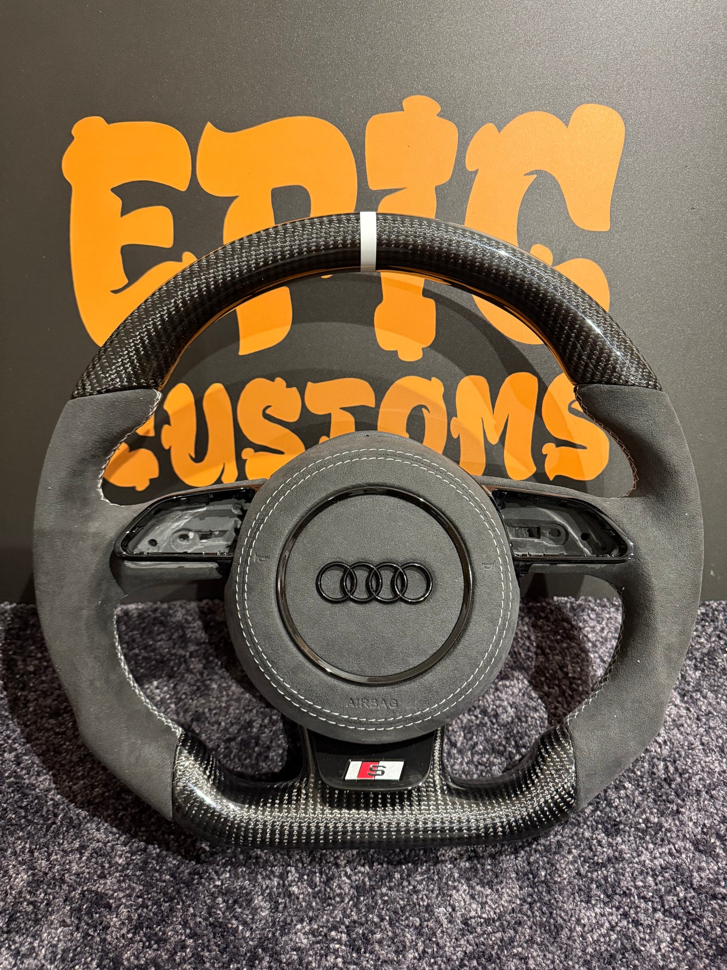 AUDI A6 S6 RS6 C7 & C7.5 CARBON FIBRE STEERING WHEEL