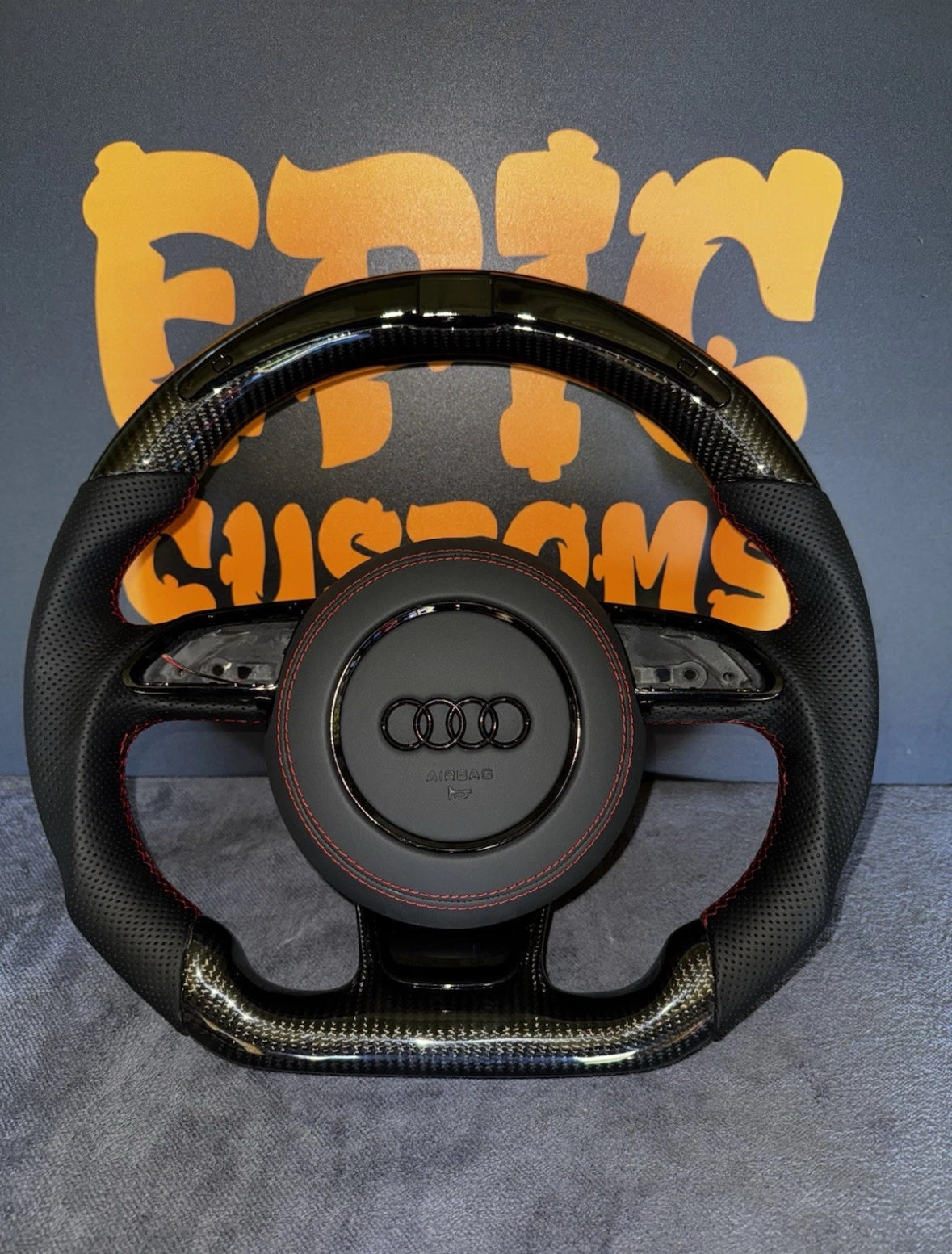A3 S3 RS3 8V PFL LED CARBON FIBRE STEERING WHEEL