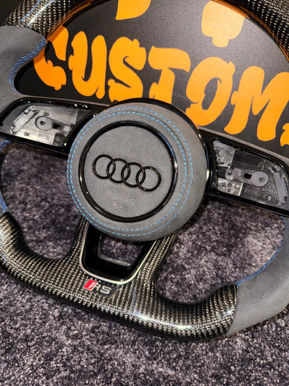 A3 S3 RS3 8V FL CARBON FIBRE STEERING WHEEL