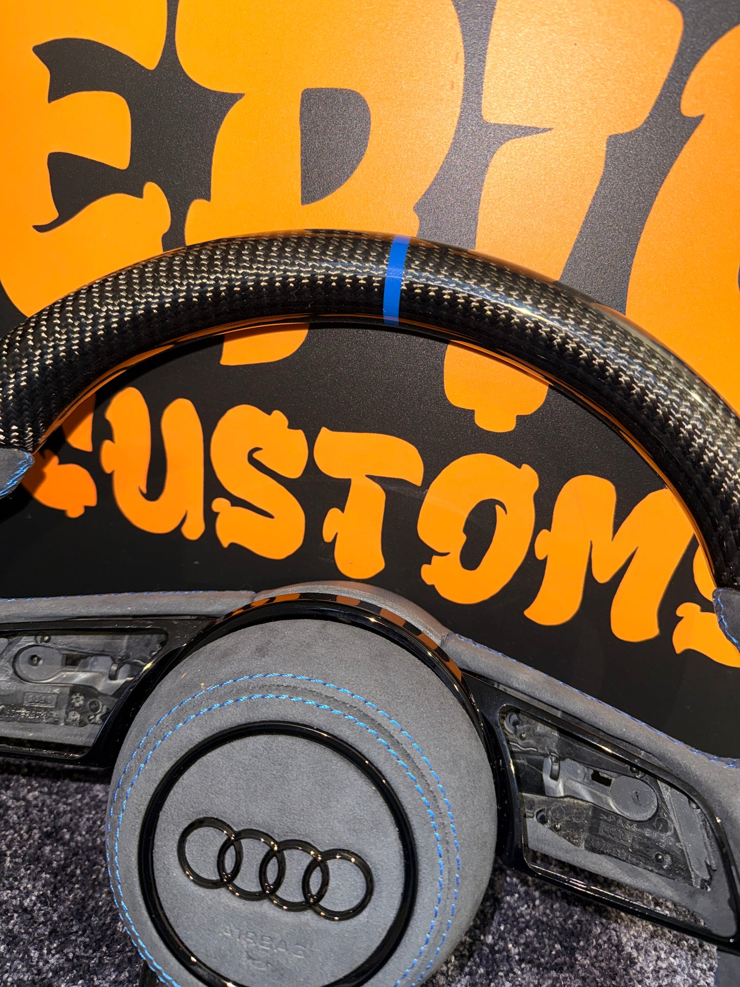 A3 S3 RS3 8V FL CARBON FIBRE STEERING WHEEL