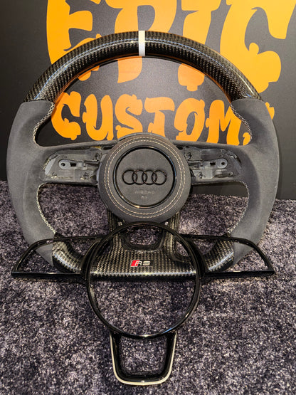 A3 S3 RS3 8V FL CARBON FIBRE STEERING WHEEL