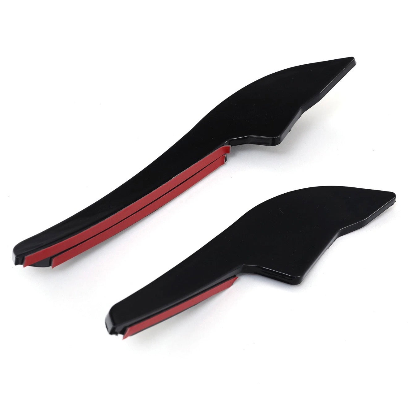GLOSS BLACK FRONT BUMPER CANARDS SPATS FOR AUDI RS3 8Y PRE-FACELIFT 2020-2024
