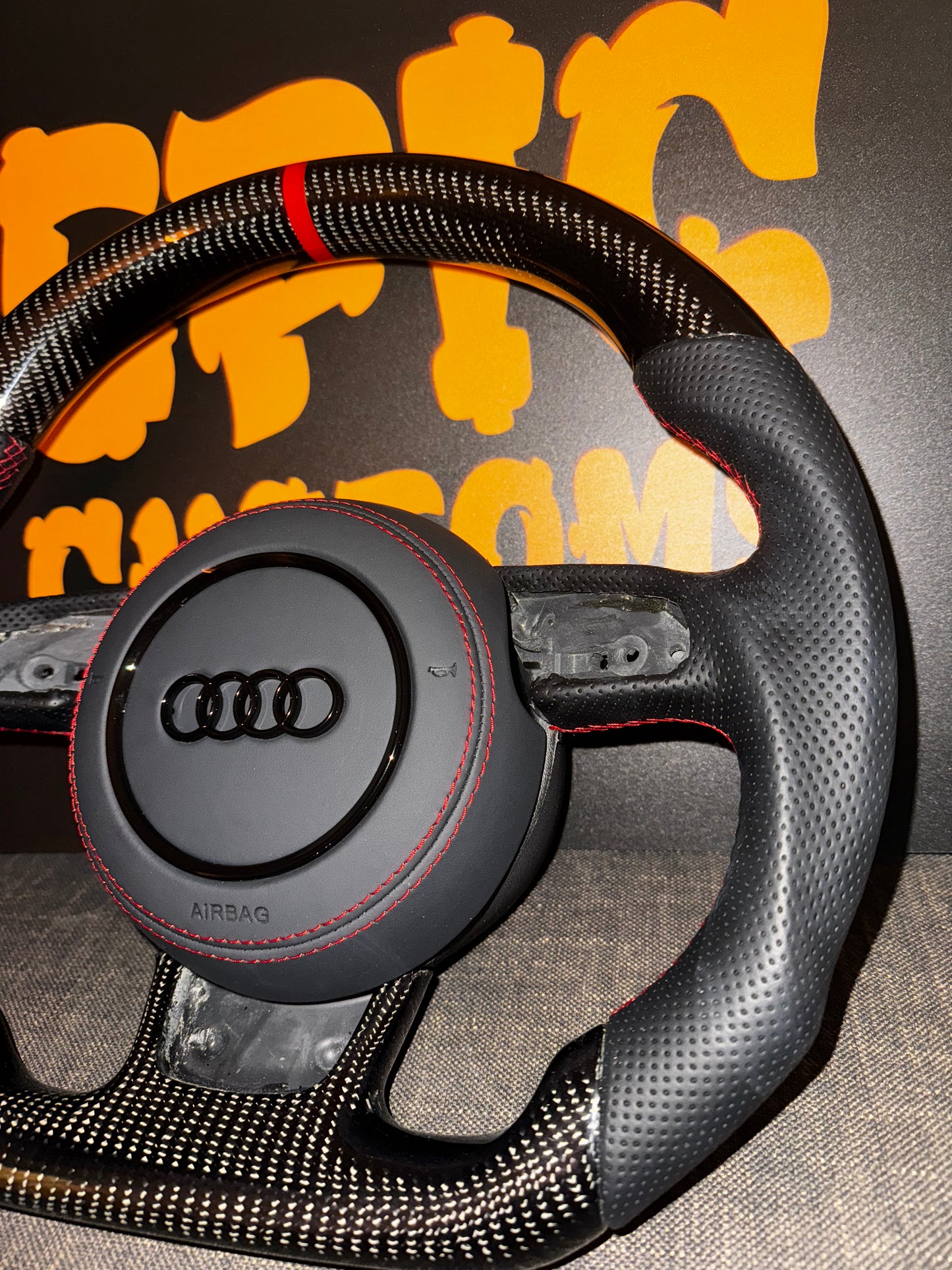 A3 S3 RS3 8V PFL CARBON FIBRE STEERING WHEEL