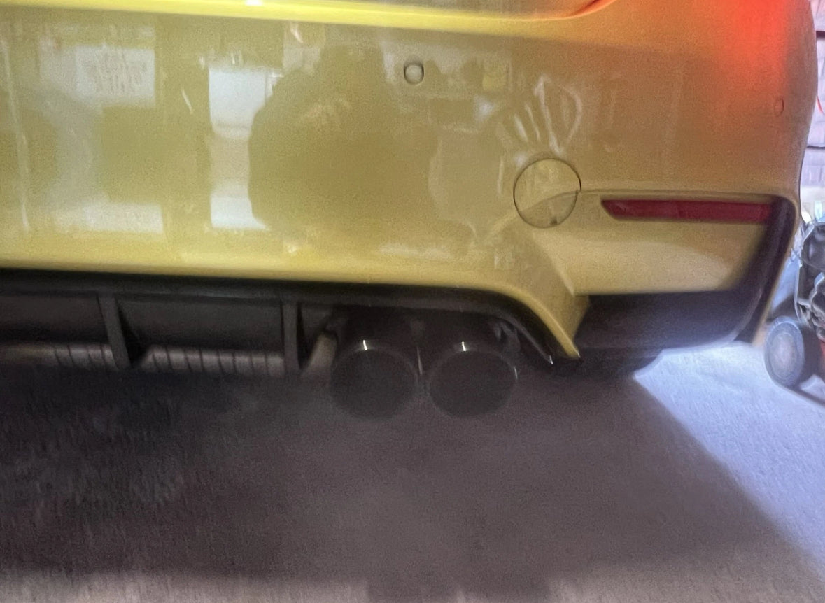BMW M4 3.8" BLACK SLIDE ON EXHAUST TIPS