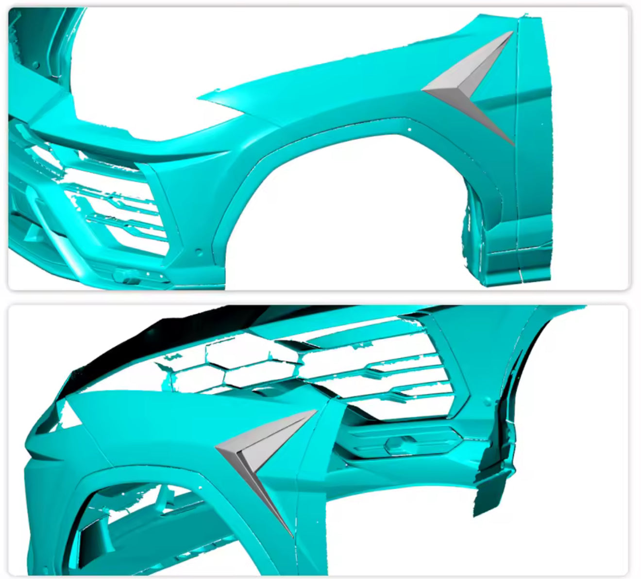 Pre-Preg Carbon Fibre Front Fender Side Vent Covers for Lamborghini Urus 18-21