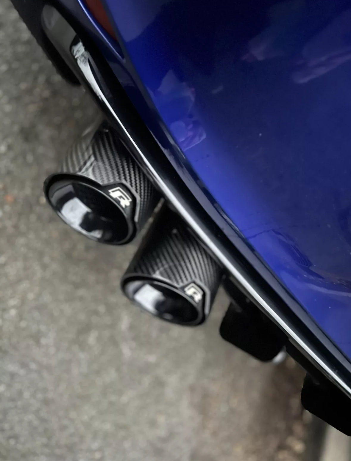 4" Carbon Exhaust Tips for Golf R MK7 -Slide on