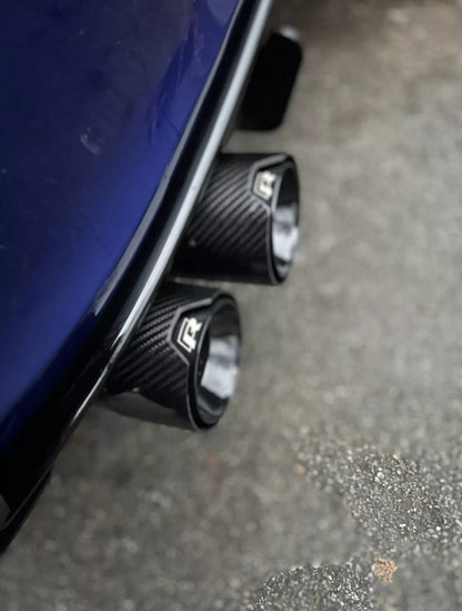 4" Carbon Exhaust Tips for Golf R MK7 -Slide on