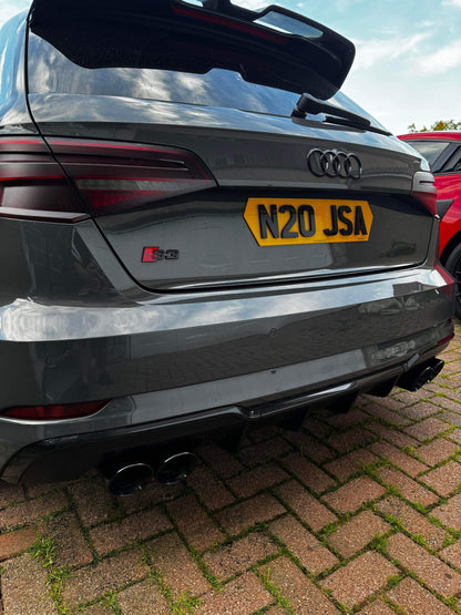 AUDI S3 8V 3.8" SLIP ON EXHAUST TIPS BLACK CHROME